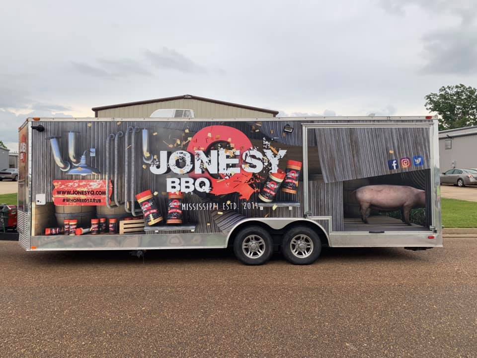 BBQ Trailer Vinyl Wrap in Gluckstadt, MS